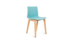 Visitor chair with timber legs