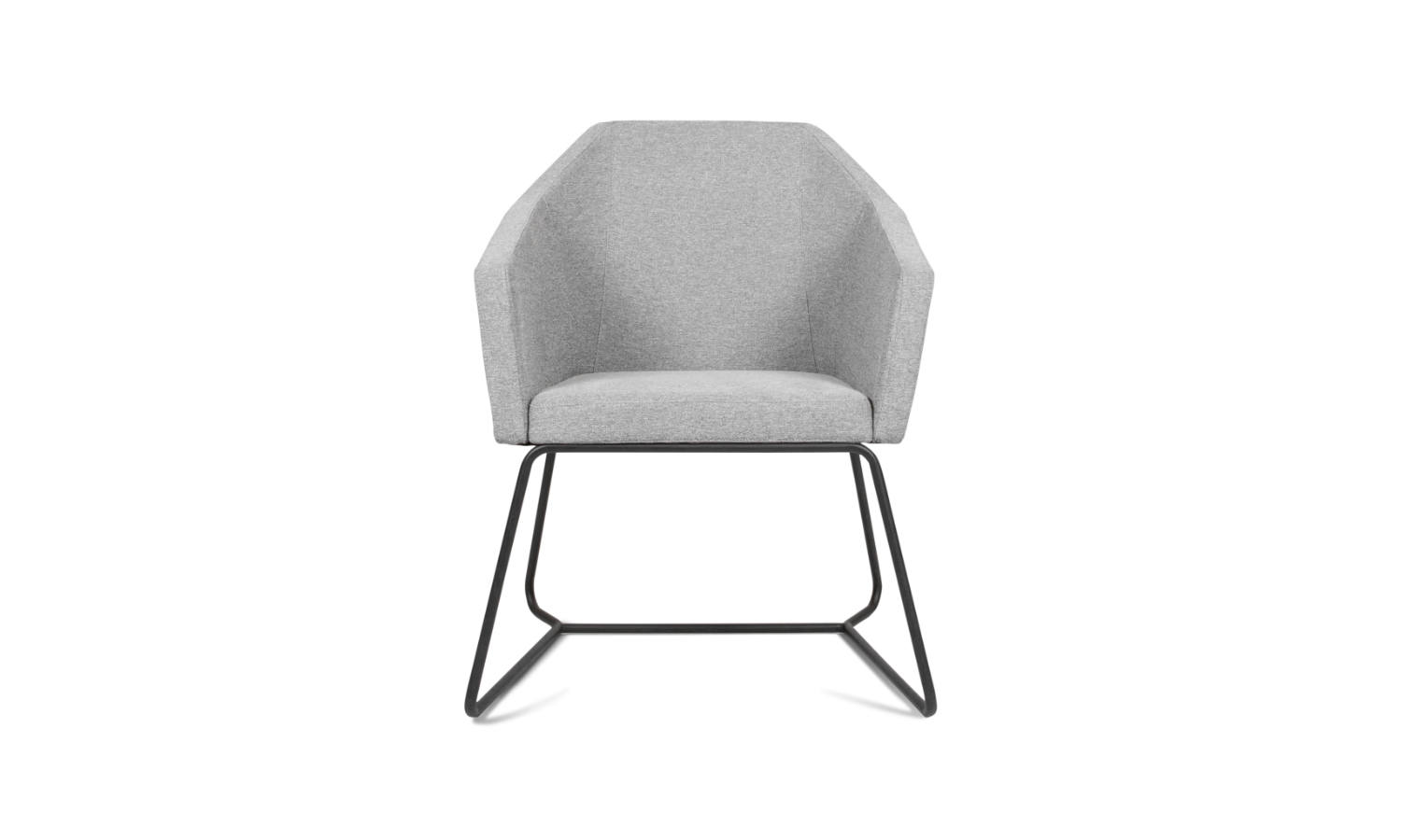 grey fabric office armchair