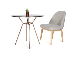 round meeting table with chair
