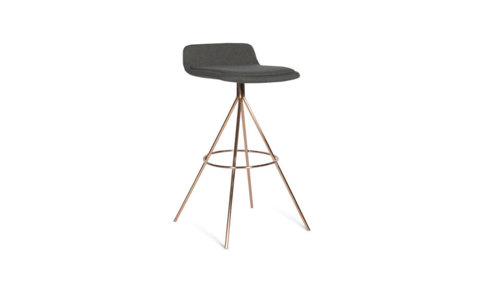 stool with brass base