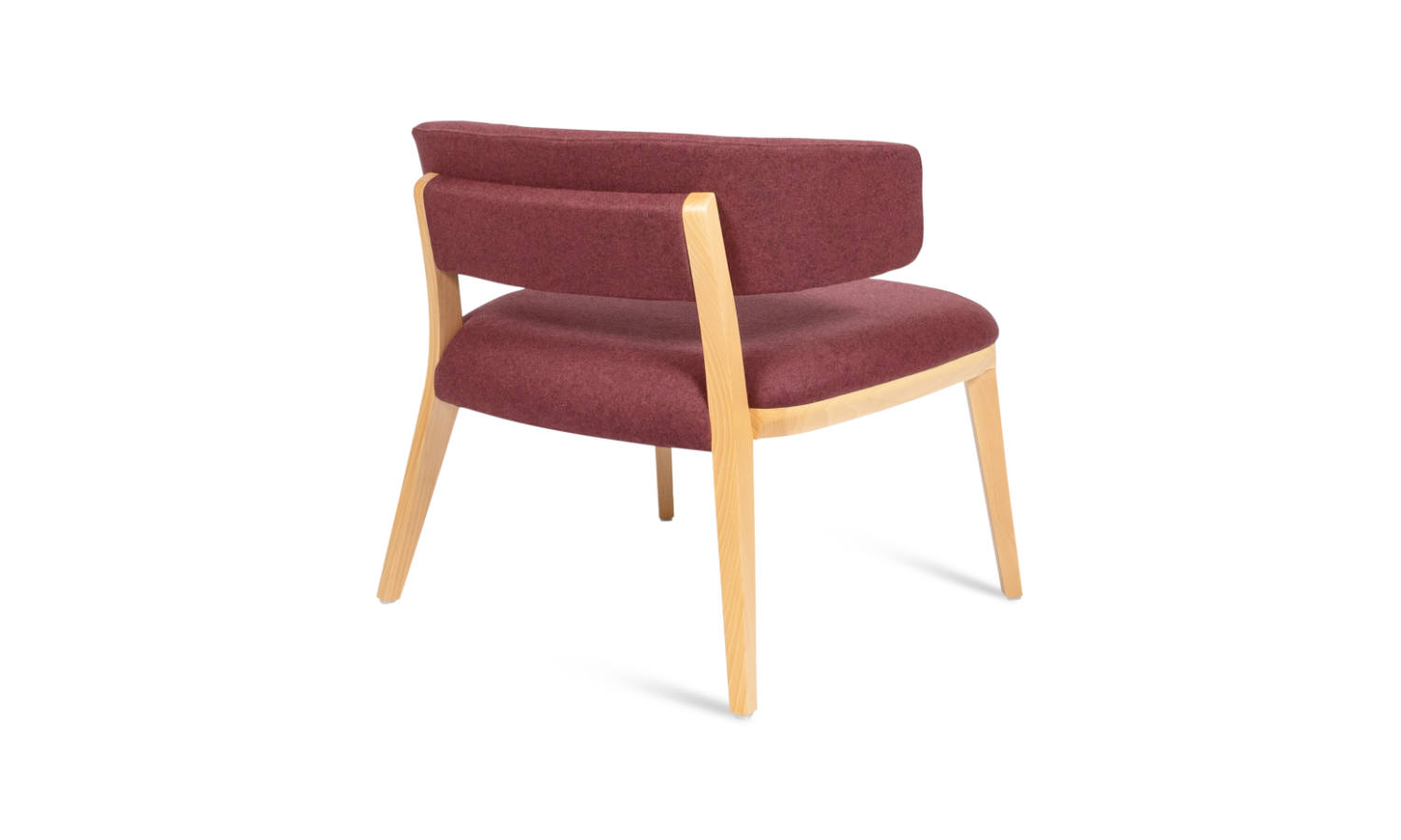 fabric armchair with 4 timber legs