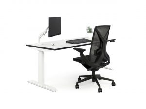 height adjustable desk with rectangular legs