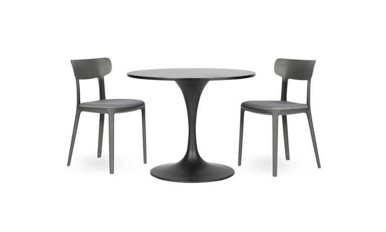 Black AMORE Round table with black base