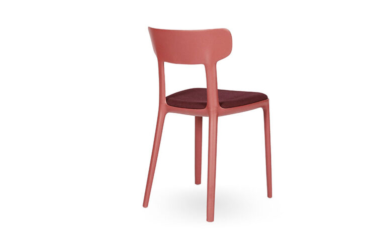 3/4 Back of Red CANOVA Visitors & Training Chair