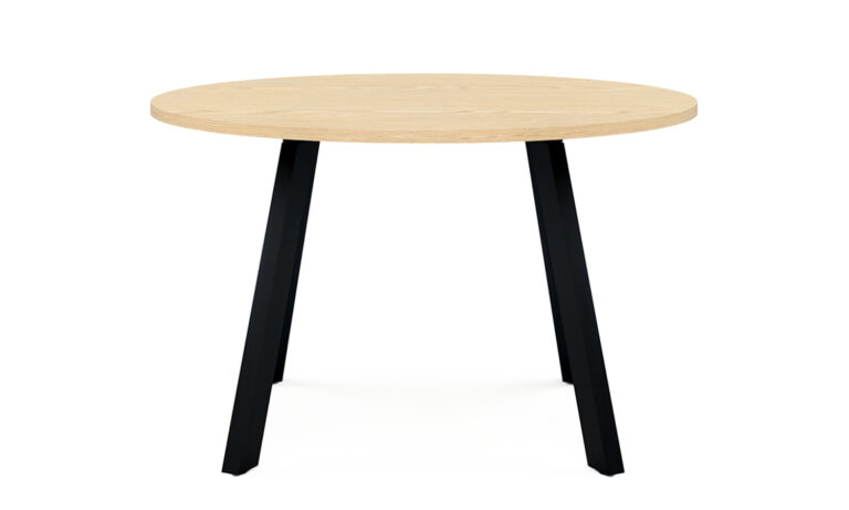 Front facing single round Envy meeting table black
