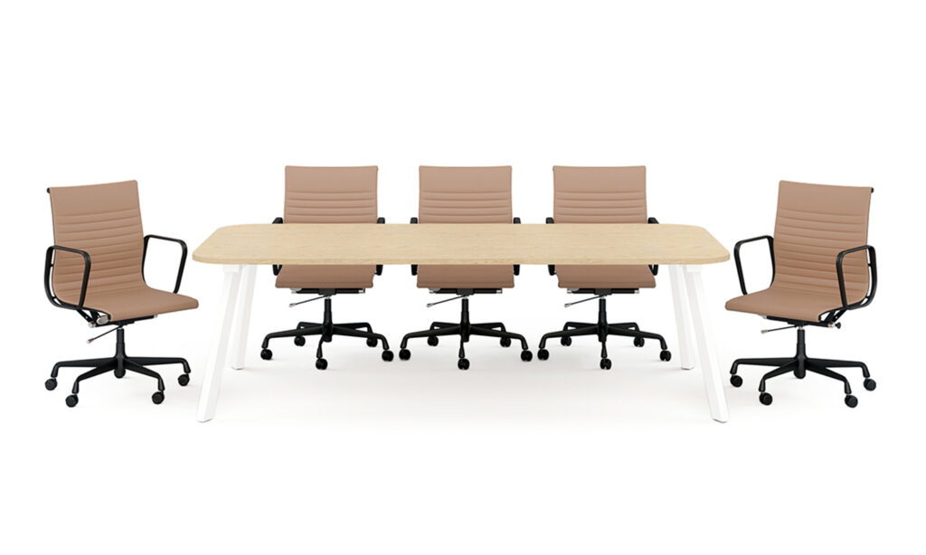 Front facing Envy meeting table white