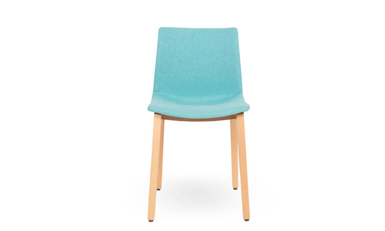 Front view of Blue KANVAS TIMBER Visitors Training Chair