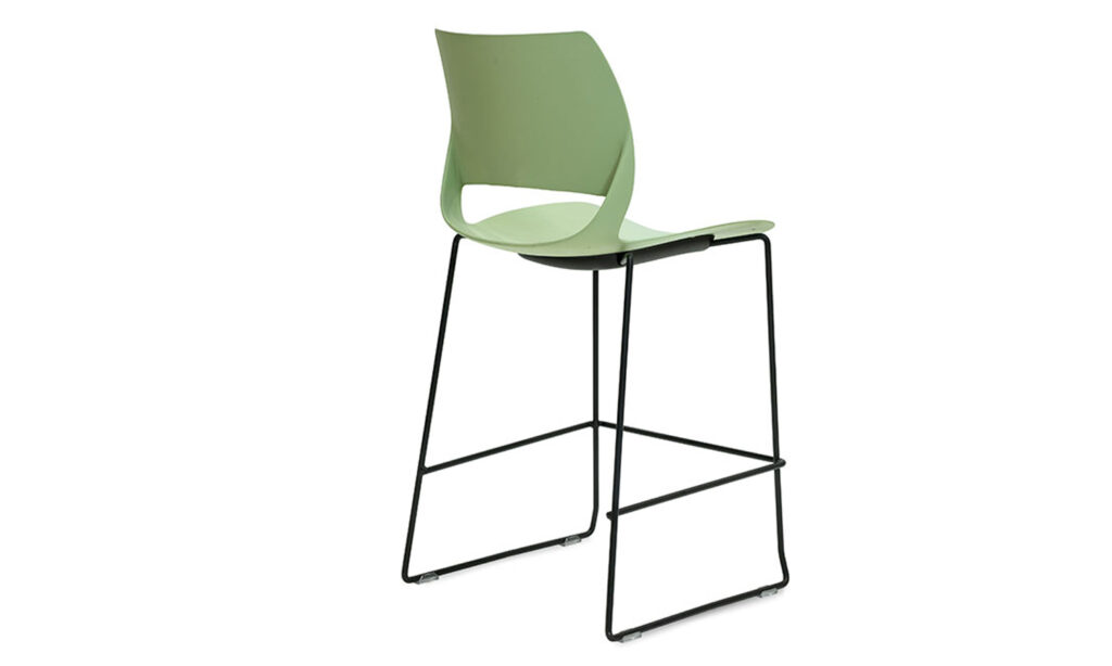 3/4 Back of Green RIO Stool