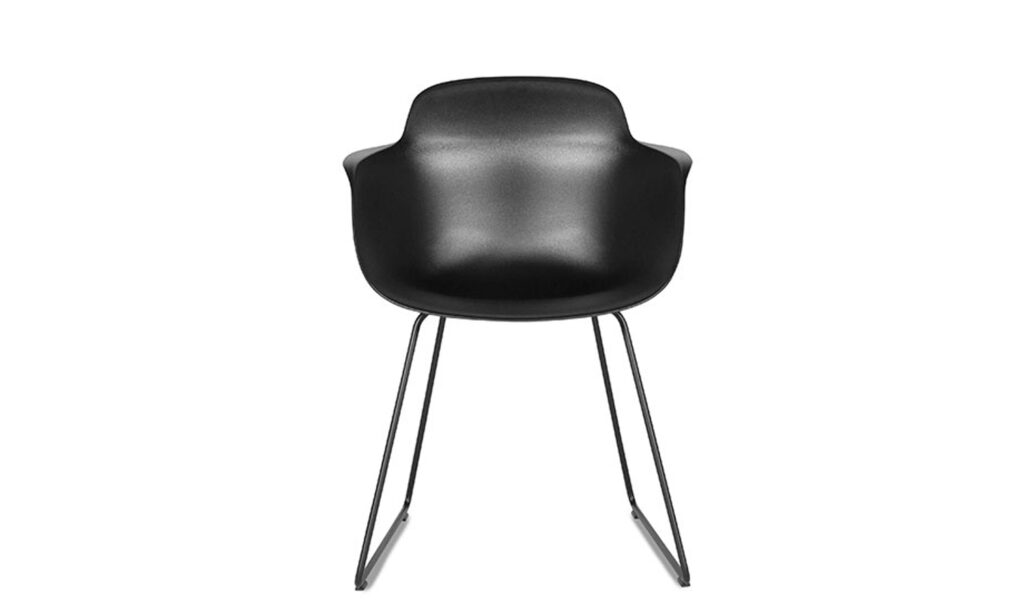 Front of Black SICLA SLED Visitors & Training Chair