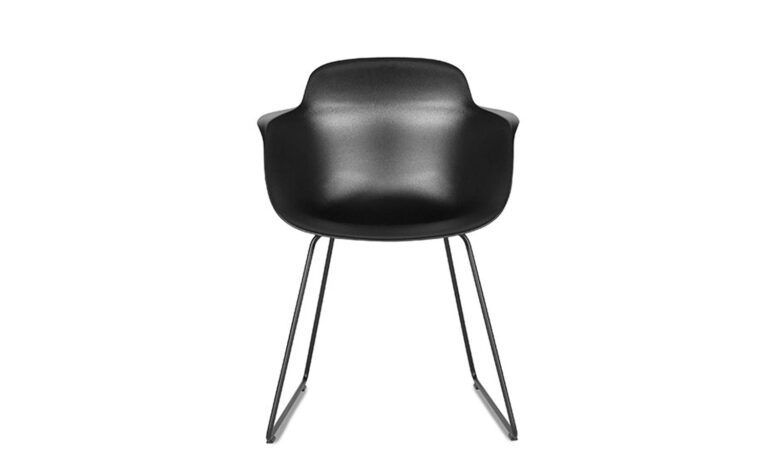 Front of Black SICLA SLED Visitors & Training Chair