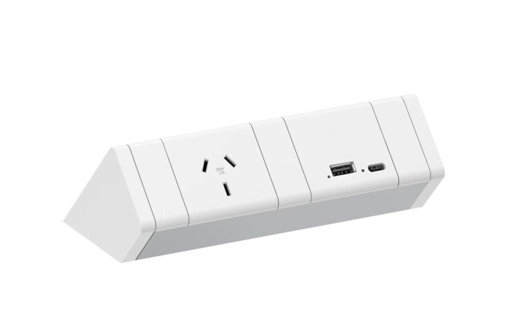 1 Athena Rail 1 GPO 1 USB A_C White
