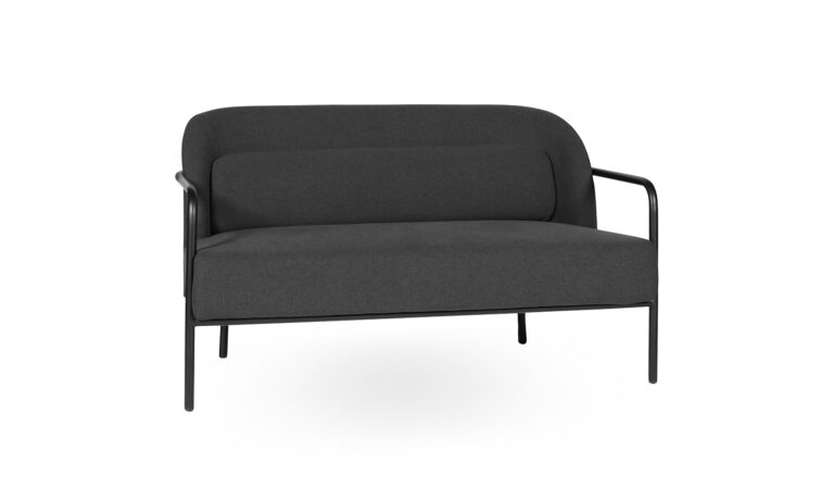 3/4 front of black Dove 4-seater