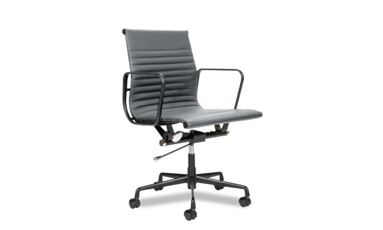 3/4 side view of Miles Charcoal Executive & Meeting Chair