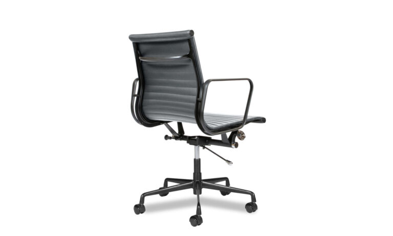 3/4 back view of Miles Charcoal Executive & Meeting Chair