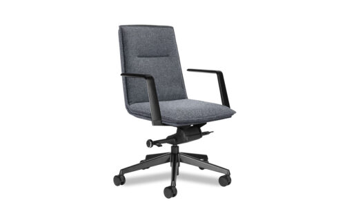 3/4 side view of Xena charcoal cashmere