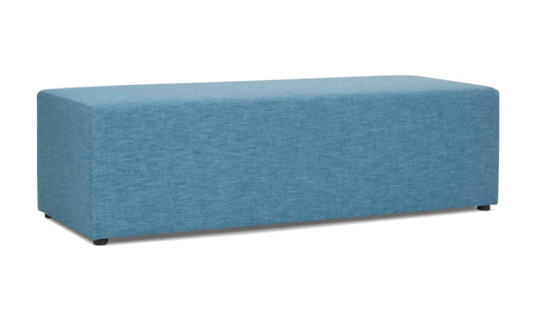 Blue Gem rectangular ottoman