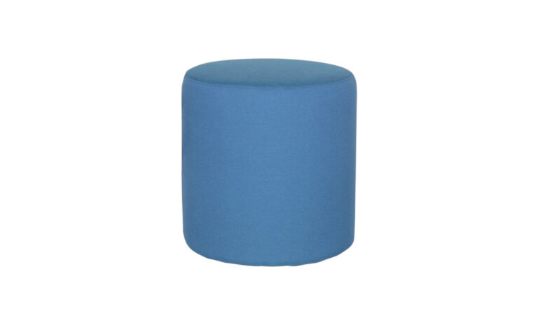Blue Gem round ottoman
