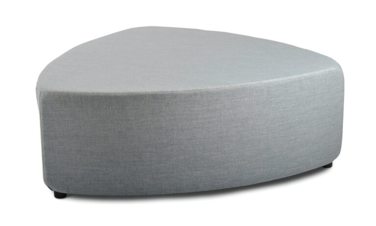 Grey Gem triangular ottoman
