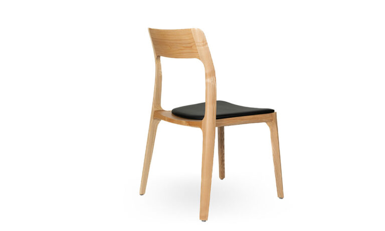 3/4 back of Ash Juna Visitor and Training Chair