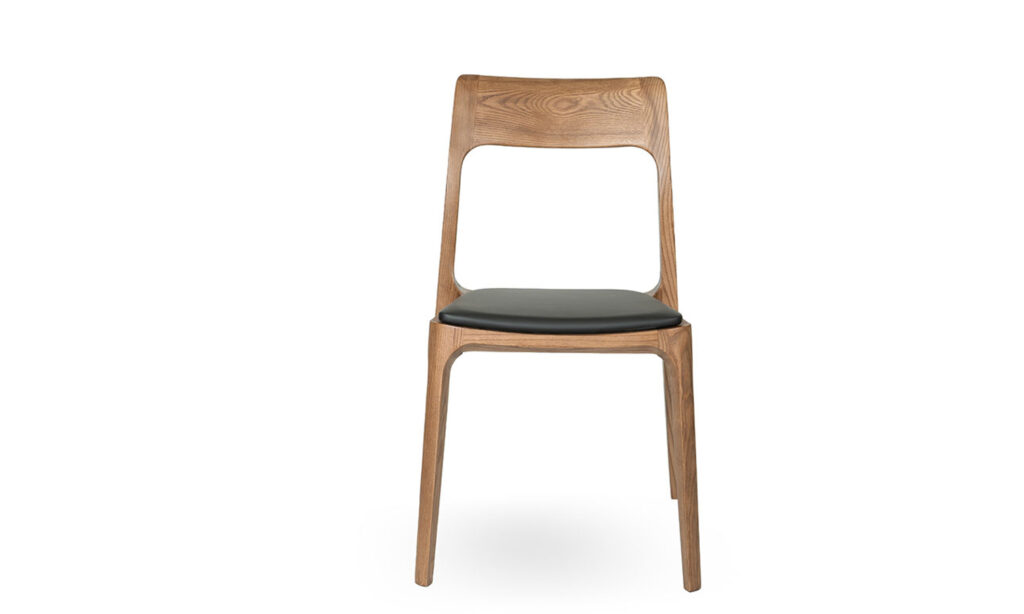Front of Walnut Juna Visitor and Training Chair