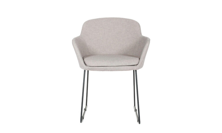 Chloe Grey Black Sled Armchair