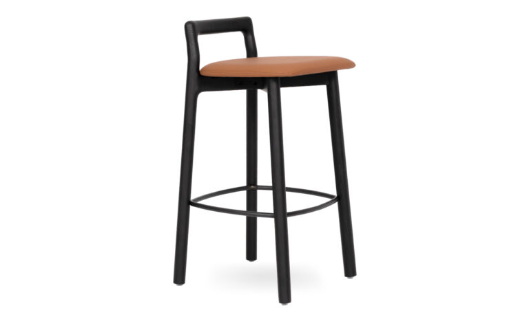 3 Orson Black Stained 650h with Tan Seat Pad - Side