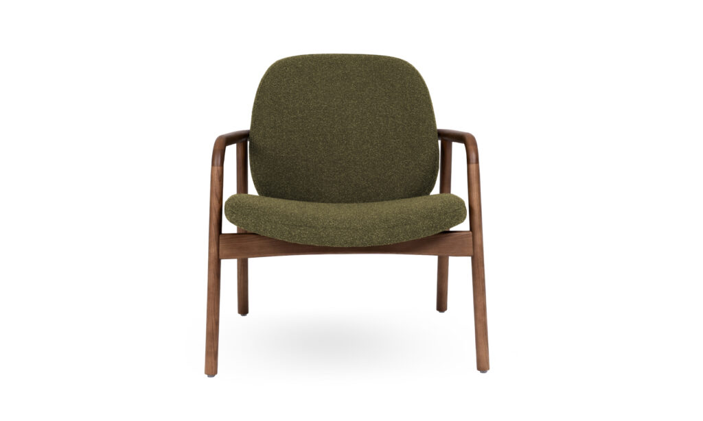 4 Haven - Stained Walnut Green Fabric