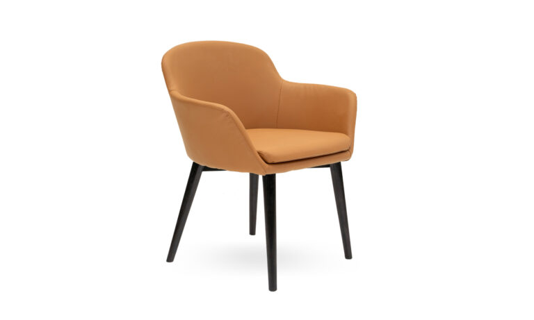 Chloe Tan Black Timber 4 Leg - Side