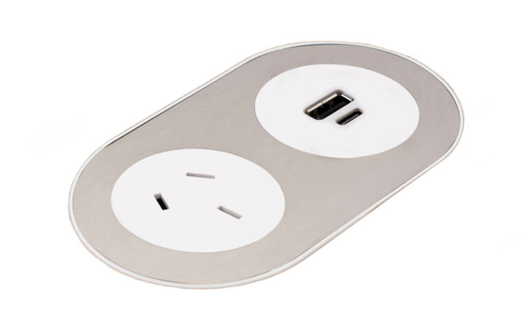 Echo Lux Duo White Brushed Stainless Steel USB A_C 1
