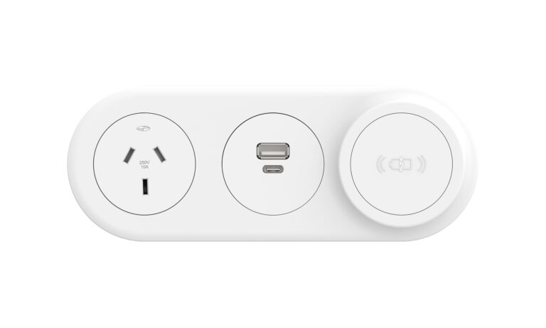 Echo Trio White - 1 GPO, 1 USB A_C, mag top 1