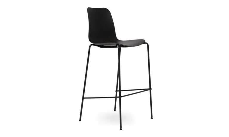 Evelyn Stool Black, Black Base - Side