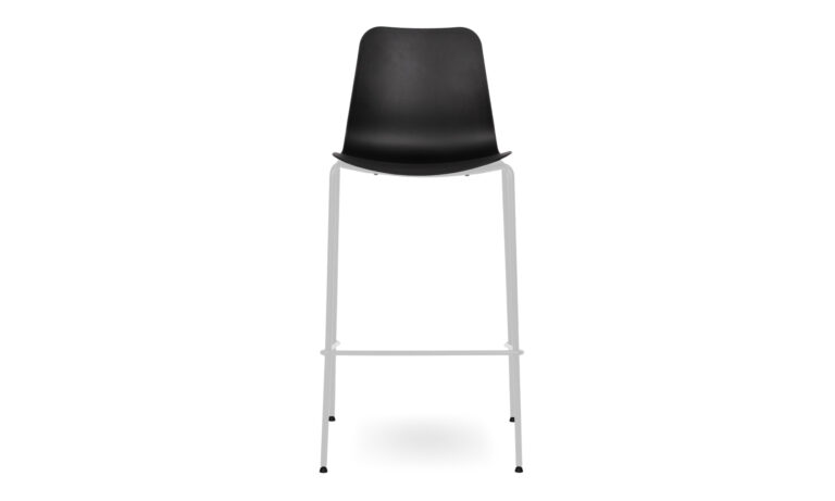 Evelyn Stool Black, White Base - Front