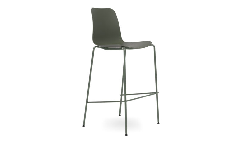 Evelyn Stool Dark Green, Dark Green Base - Side