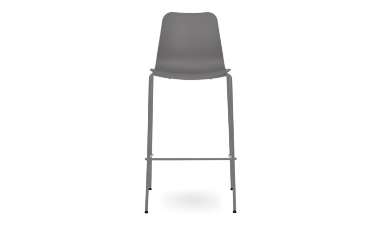 Evelyn Stool Grey, Black Base - Front