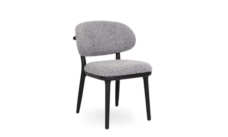Matilda Black Stained with Charcoal Fabric - Side