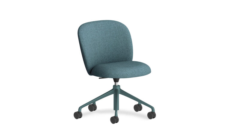 Volta Blue Upholstery 5 Star Blue Swivel - Side