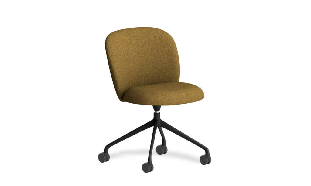 Volta Moss Upholstery 4 Star Black Swivel - Side