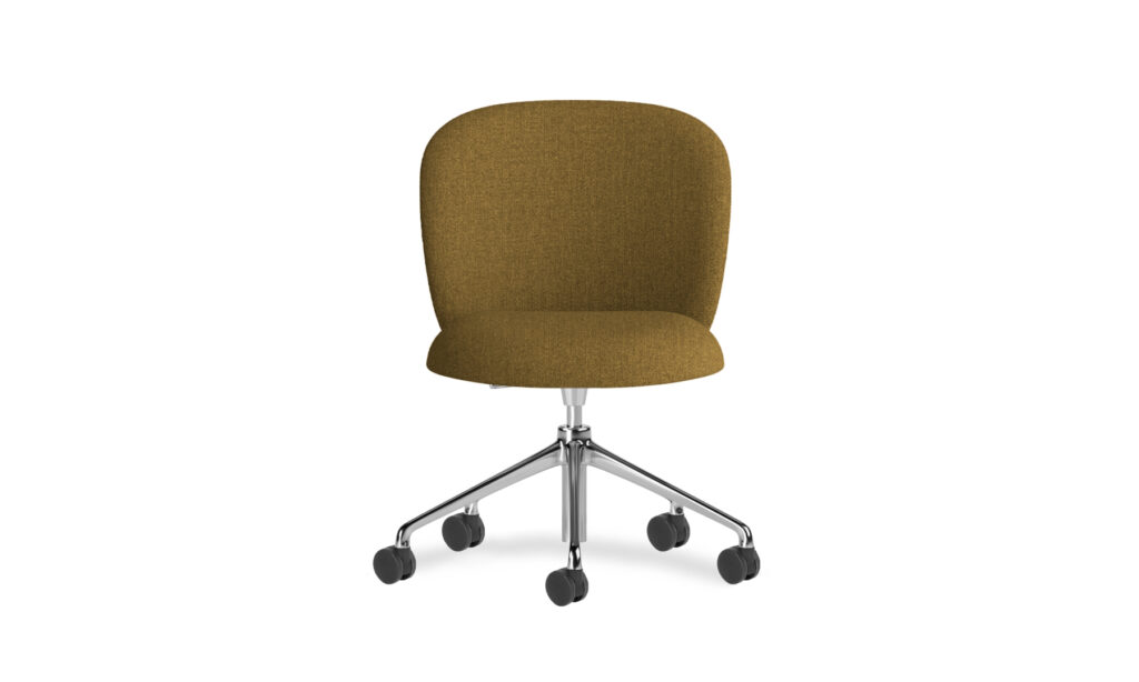 Volta Moss Upholstery 5 Star Polished Swivel - Front