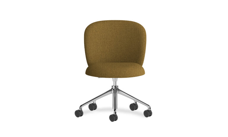 Volta Moss Upholstery 5 Star Polished Swivel - Front