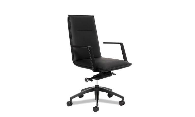 Xena Black Faux Leather - Side