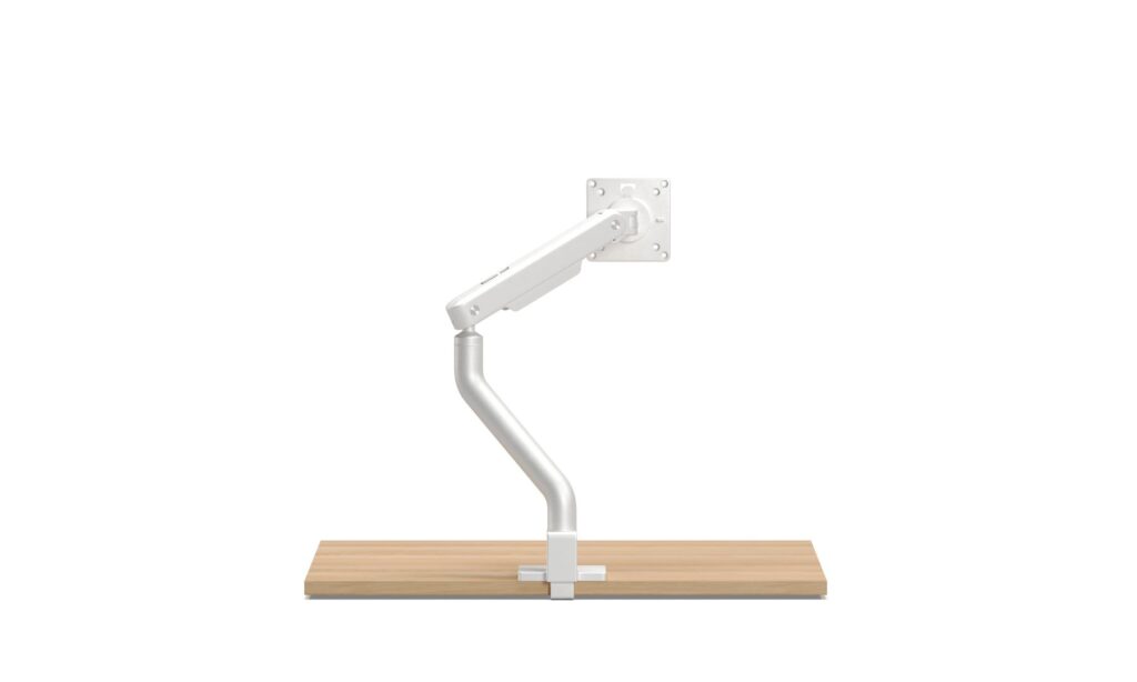 2 Axis Single White Monitor Arm (1)
