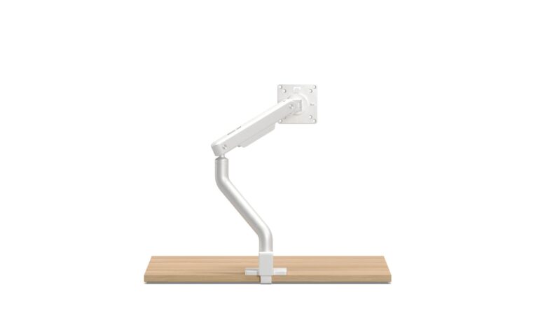 2 Axis Single White Monitor Arm (1)